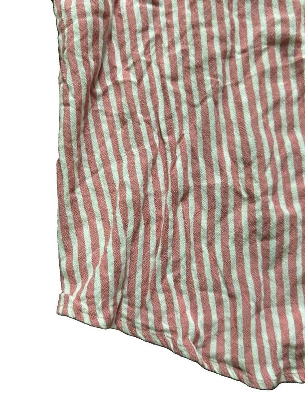 Women’s Liz Claiborne Pink White Striped Shirt Size Large - Picture 2 of 3